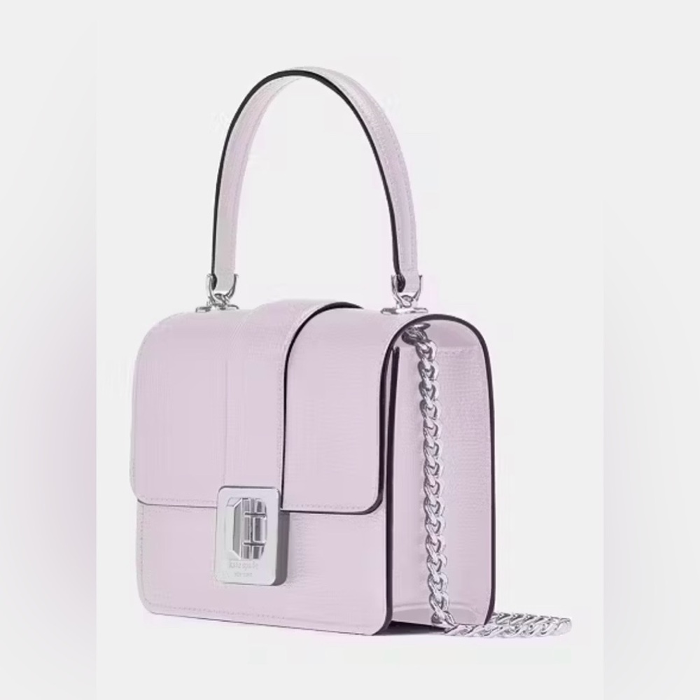 Kate Spade Phoebe Turnlock Mini Flap Crossbody Bag in Color Light Frozen Lilac - Picture 3 of 5
